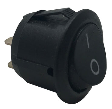 Black Non-Illuminated On Off Round Rocker Switches 12V 20A SPST - Car Boat